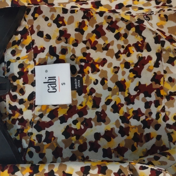 cabi long sleeve multi color blouse - Picture 3 of 6
